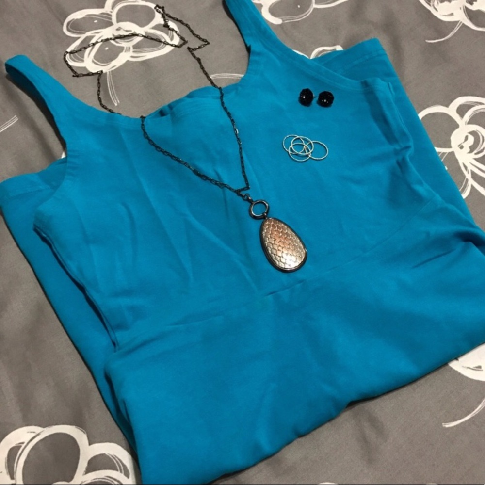 Teal skater dress 👗 from EXPRESS